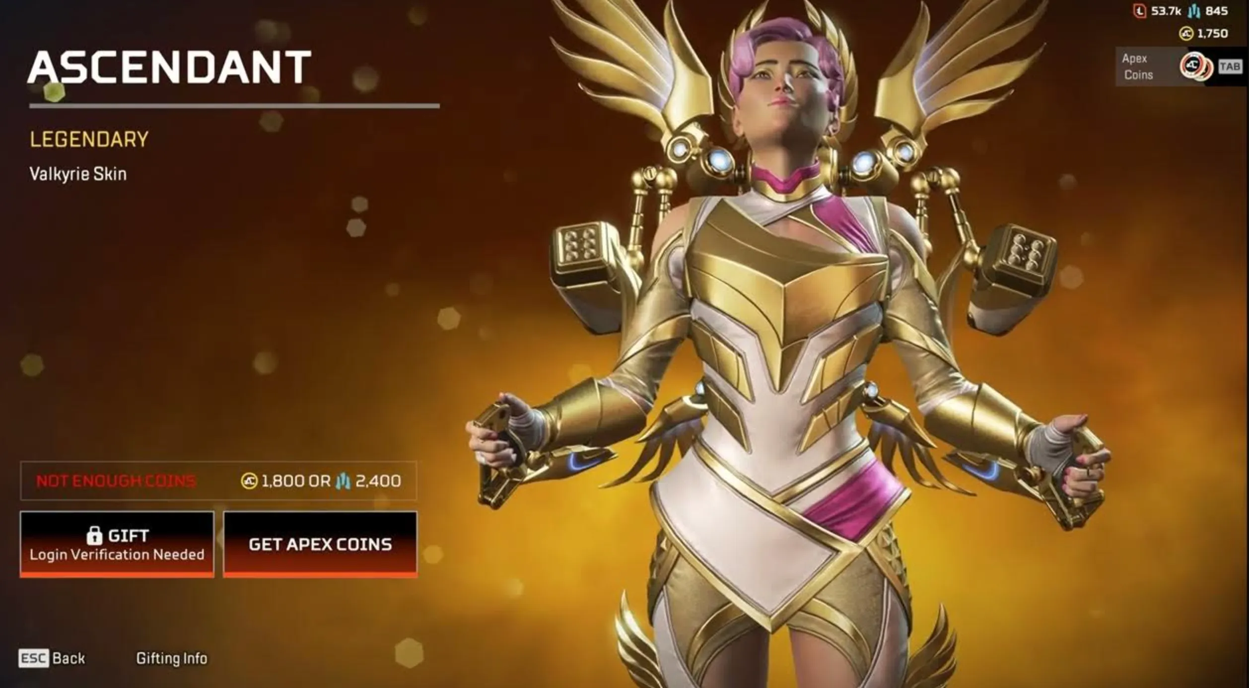 Valkyrie apex character